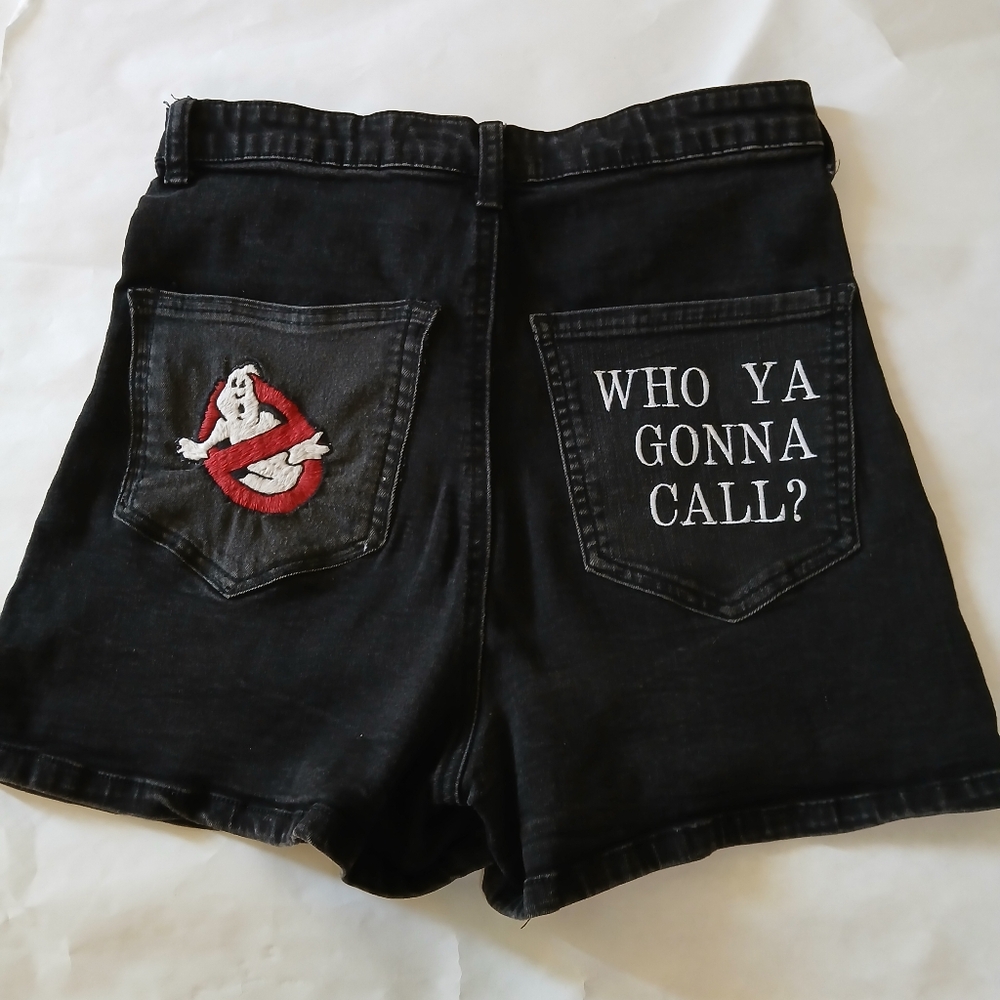 Black Ghostbusters Jean Shorts